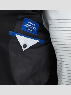 Suit Separates|3-piece Suits-Haggar Smart Wash&reg; Repreve&reg; Slim Fit Suit Jacket Black Solid