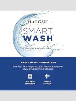 Suit Separates|3-piece Suits-Haggar Smart Wash&reg; Repreve&reg; Slim Fit Suit Jacket Black Solid
