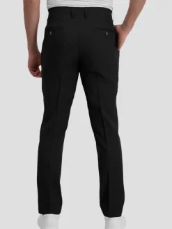 Suit Separates|Dress Pants-Haggar Smart Wash&reg; Repreve&reg; Slim Fit Flat Front Suit Pant Black Solid
