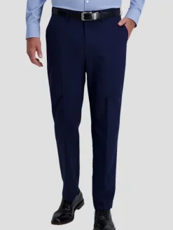 Dress Pants|3-piece Suits-Haggar Smart Wash® Repreve® Classic Fit Suit Pant Black Solid