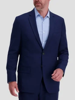 3-piece Suits|Suit Separates-Haggar Smart Wash&reg; Repreve&reg; Classic Fit Suit Jacket Navy Solid