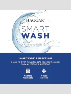 3-piece Suits|Suit Separates-Haggar Smart Wash&reg; Repreve&reg; Classic Fit Suit Jacket Navy Solid