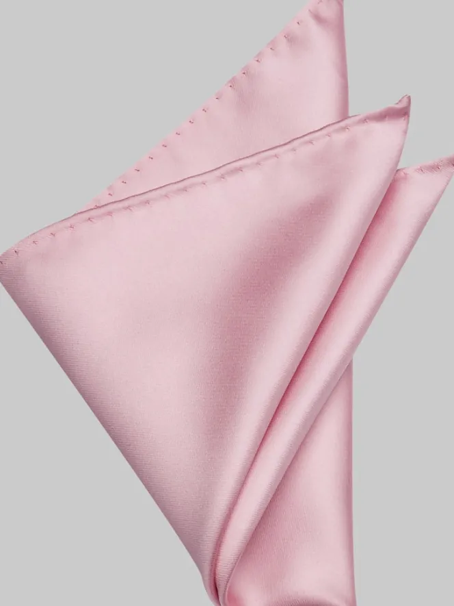 Formal Accessories|Pocket Squares-Egara Solid Pocket Square Black