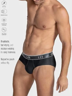 Underwear-Leo By Leonisa Solid Ultra-Light Briefs, Single-Pack Black