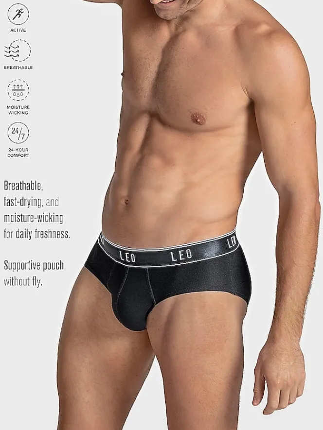 Underwear-Leo By Leonisa Solid Ultra-Light Briefs, Single-Pack Black