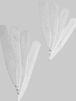 Shoe & Clothing Care-Pronto Uomo Stainless Steel Collar Stays, 8-pack Ss Collar Stays