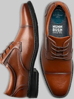 Dress & Formal Shoes|Oxfords-Nunn Bush Stark Cap Toe Oxfords Black