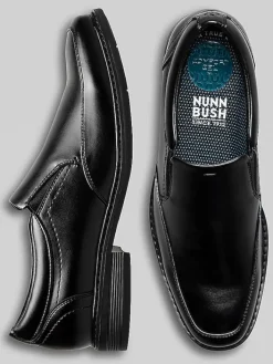 Loafers & Slip-ons|Dress & Formal Shoes-Nunn Bush Stark Moc Toe Shoes Black