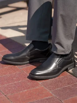 Loafers & Slip-ons|Dress & Formal Shoes-Nunn Bush Stark Moc Toe Shoes Black