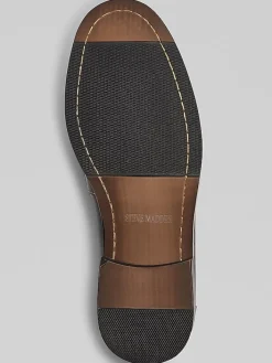 Loafers & Slip-ons|Dress & Formal Shoes-Steve Madden Nettuno 2-Tone Penny Loafers Black/White