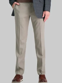 Dress Pants-Haggar Straight Fit Sharkskin Dress Pants Chambray