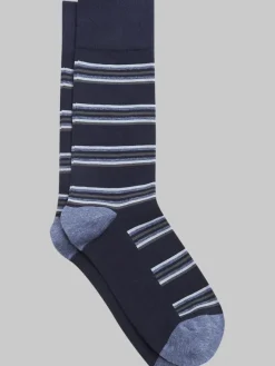 Socks-Egara Stripe Socks, 1-pair Charcoal