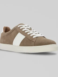 Sneakers|Casual Shoes-Joseph Abboud Suede Sneakers Dark Taupe