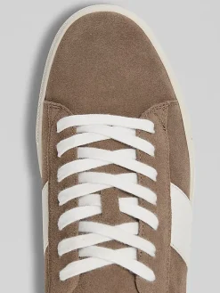 Sneakers|Casual Shoes-Joseph Abboud Suede Sneakers Dark Taupe