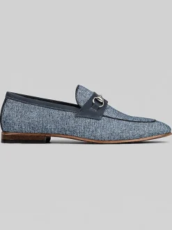 Loafers & Slip-ons-Donald Pliner Ted Moc Toe Bit Loafers Blue