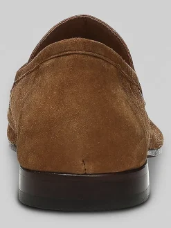 Loafers & Slip-ons-Donald Pliner Ted Suede Moc Toe Bit Loafers Taupe
