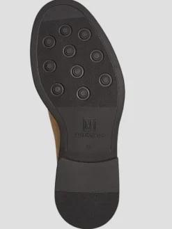 Oxfords|Dress & Formal Shoes-Bruno Magli Teo Suede Moc Toe Oxfords Tan Suede