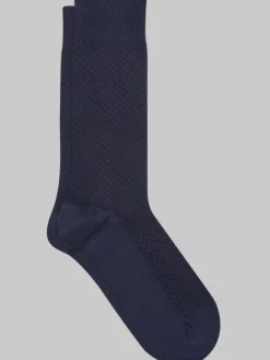 Socks-Egara Textured Block Socks, 1-pair Black