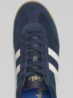 Sneakers|Casual Shoes-Gola Torpedo Suede T-Toe Gum Bottom Sneakers Navy