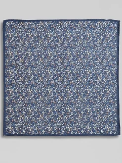 Pocket Squares-Joseph Abboud Tossed Floral Pocket Square Gold