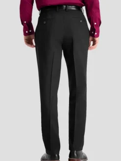Dress Pants|3-piece Suits-Haggar Travel Performance Tailored Fit Suit Pant Black Solid
