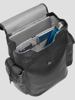 Travel & Luggage-Cole Haan Triboro Leather Rucksack Backpack Black