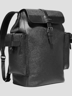 Travel & Luggage-Cole Haan Triboro Leather Rucksack Backpack Black