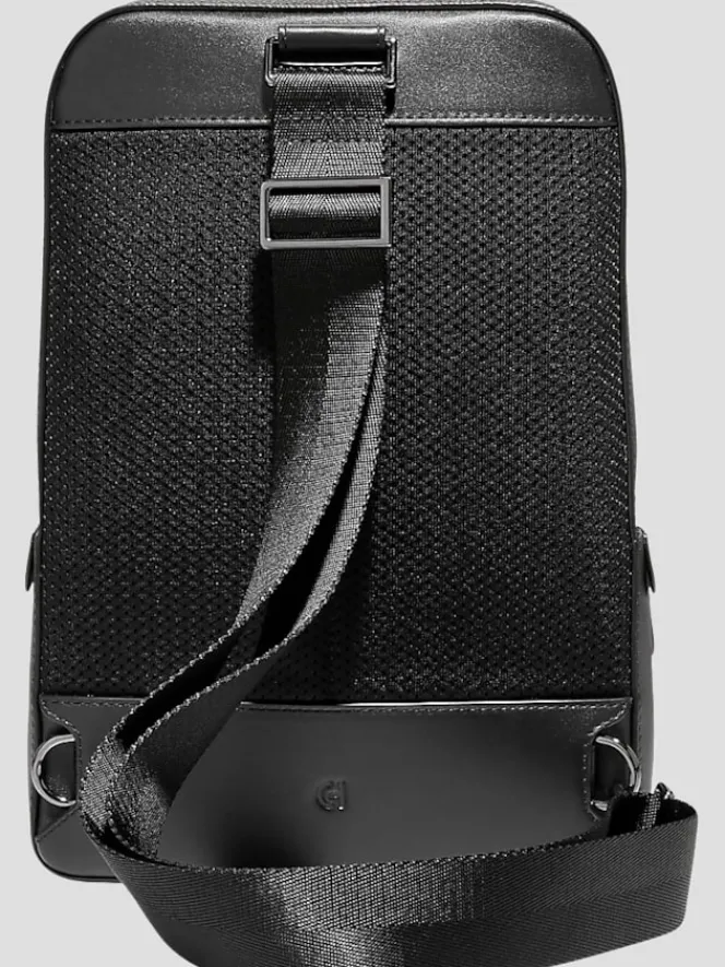 Travel & Luggage-Cole Haan Triboro Leather Sling Bag Black