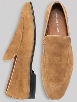 Loafers & Slip-ons|Dress & Formal Shoes-Donald Pliner Tristan Suede Moc Toe Loafers Taupe