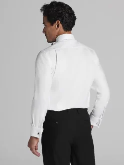Dress Shirts|Big & Tall Dress Shirts-Joseph Abboud Tuxedo Formal Shirt Tuxedo White