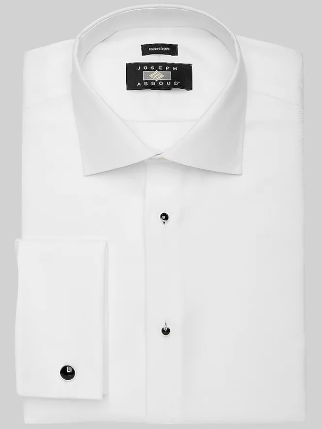 Dress Shirts|Big & Tall Dress Shirts-Joseph Abboud Tuxedo Formal Shirt Tuxedo White