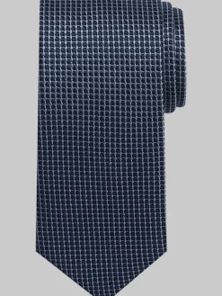 Ties-Joseph Abboud Two-Tone Micro Grid Silk Tie Berry