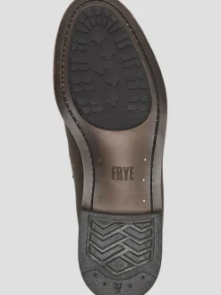 Loafers & Slip-ons|Dress & Formal Shoes-Frye Tyler Suede Moc Toe Penny Loafers Brown