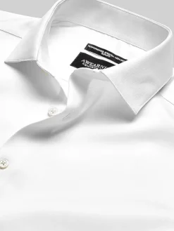 Solid Dress Shirts|Designer Dress Shirts-Awearness Kenneth Cole Ultimate Performance Slim Fit Spread Collar Dress Shirt Black Solid