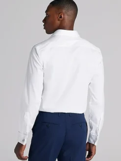 Solid Dress Shirts|Designer Dress Shirts-Awearness Kenneth Cole Ultimate Performance Slim Fit Spread Collar Dress Shirt Black Solid