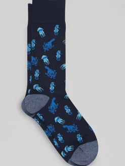 Socks-Egara Underwater Ocean Socks Denim Heather