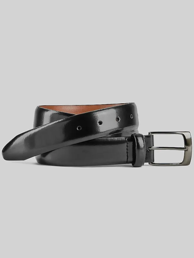 Belts-Johnston &Amp; Murphy Upton Dress Belt Black