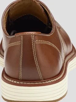 Oxfords|Casual Shoes-Johnston &Amp; Murphy Upton Leather Plain Toe Lace-Up Oxford Tan