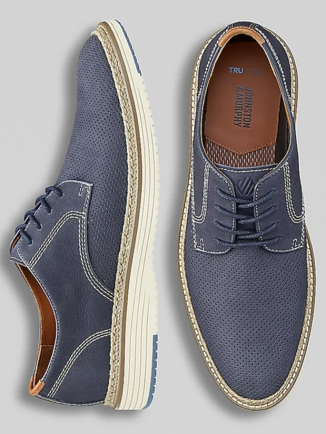 Casual Shoes|Casual Shoes-Johnston &Amp; Murphy Upton Perforated Plain Toe Oxfords Navy