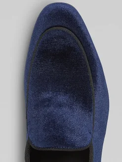 Loafers & Slip-ons|Dress & Formal Shoes-Moretti Verona Velvet Smoking Shoes Burgundy