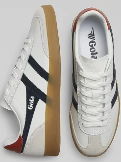 Sneakers|Casual Shoes-Gola Viper T-Toe Gum Bottom Sneakers White
