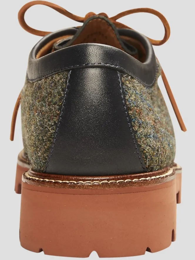 Loafers & Slip-ons|Casual Shoes-G.H.BASS Wallace Harris Tweed Moc Toe Shoes Navy Multi
