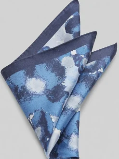 Formal Accessories|Pocket Squares-Pronto Uomo Watercolor Floral Pocket Square Black