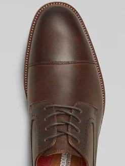 Oxfords|Casual Shoes-Stacy Adams Wesbridge Crazy Horse Cap Toe Oxfords Brown Crazy Horse
