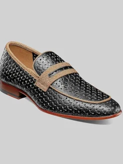 Loafers & Slip-ons-Stacy Adams Winstead Moc Toe Saddle Loafers Black