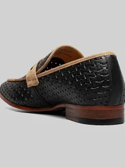 Loafers & Slip-ons-Stacy Adams Winstead Moc Toe Saddle Loafers Black