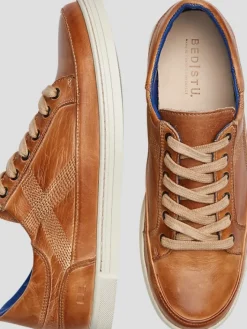 Casual Shoes|Casual Shoes-Bedstu Wizard Leather Moc Toe Sneakers Tan