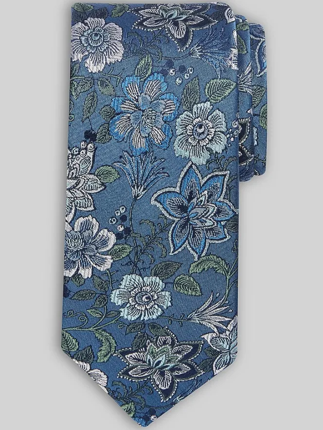 Ties-Joseph Abboud Woodland Floral Tie Brown