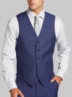 3-piece Suits|Suit Separates-Joseph Abboud Wool Modern Fit Suit Vest Blue