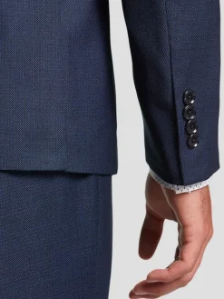 3-piece Suits|Suit Separates-Calvin Klein Wool Slim Fit Suit Jacket Blue Tic